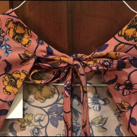 🌸 For Love & Lemons Mauve Floral Open Back Shift Dress – Size M – NWT Boho Chic - Picture 4 of 8